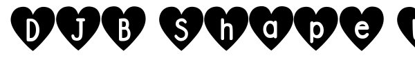 DJB Shape Up Hearts font preview